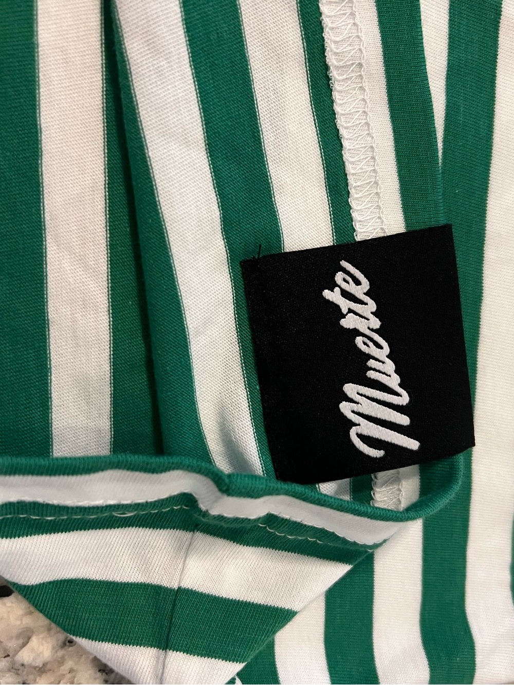Hasta Meurte Green & White Striped Graphic Tee with Pablo Escobar “Hustle Daily - Picture 8 of 9